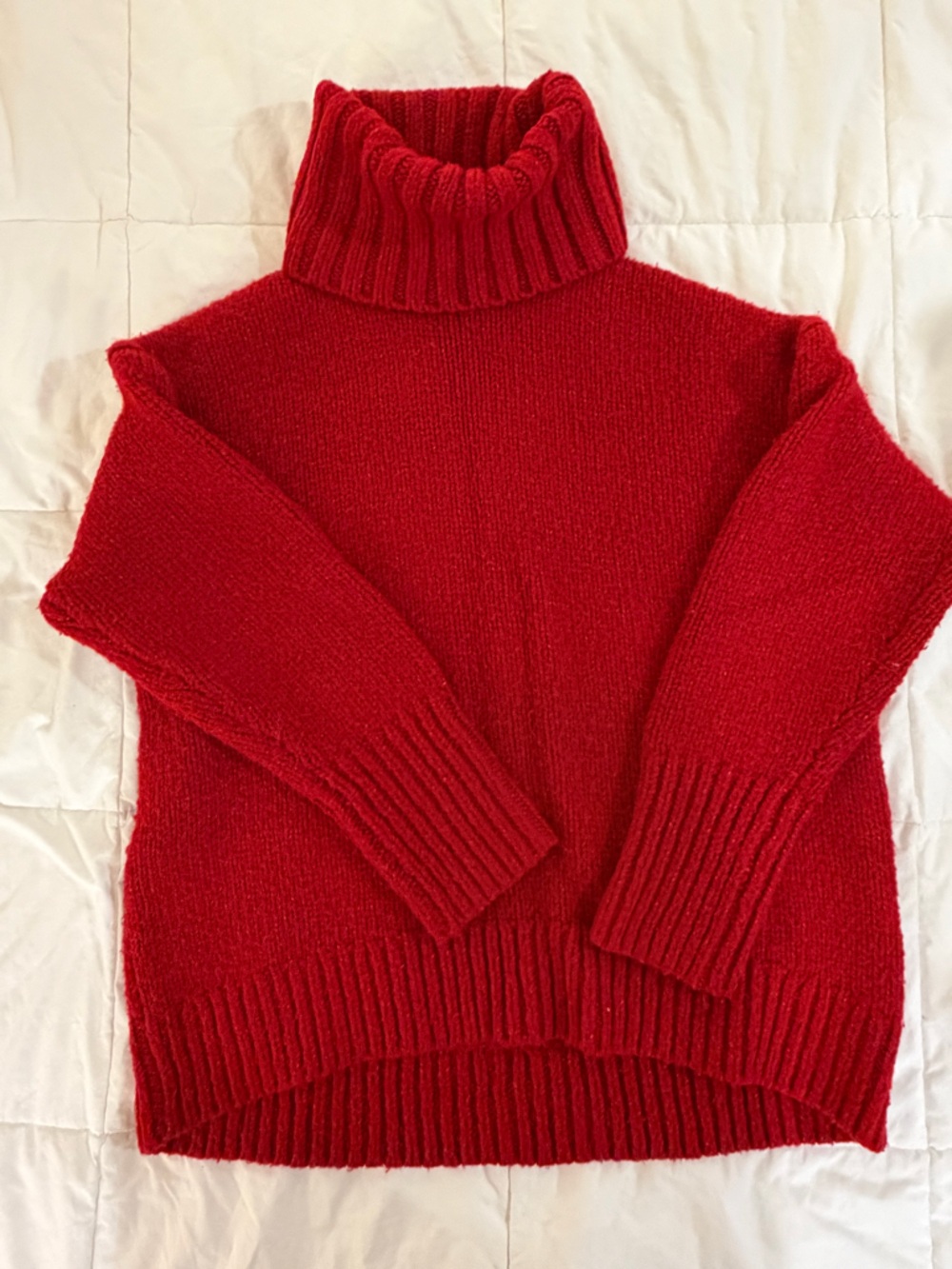 American Eagle Outfitters Red Turtleneck Crew Sweater